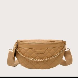Brown Faux Leather Fanny Pack